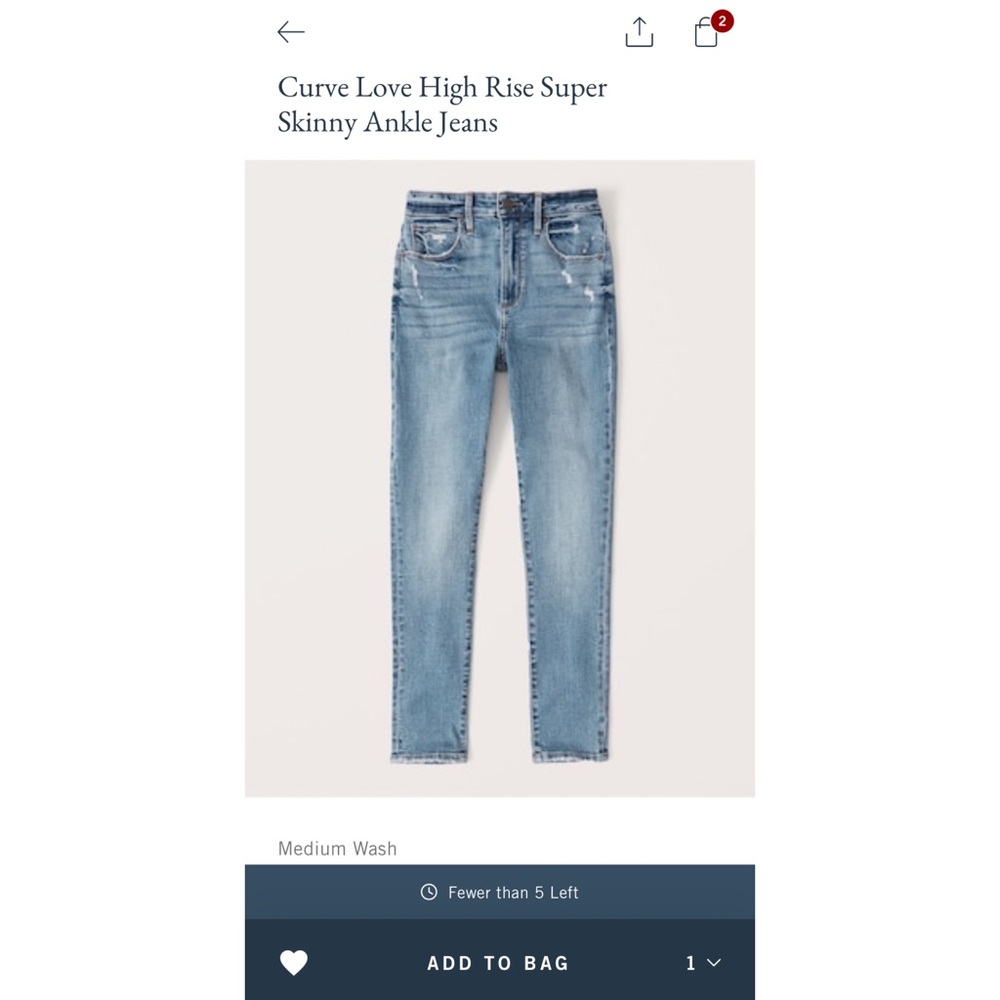 Curve love super skinny high rise ankle jeans